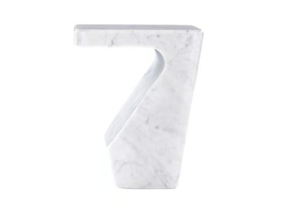 STUMP - Low rectangular Carrara marble coffee table _ Ligne Roset