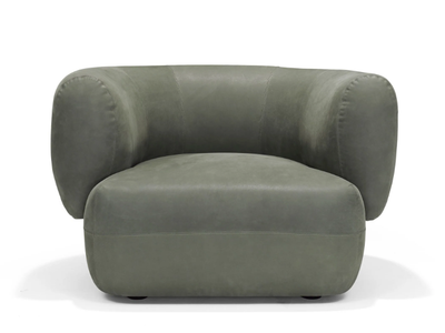 ARP - Leather armchair with armrests _ Linteloo