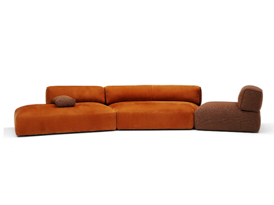 GILBERT - Modular curved fabric sofa _ Linteloo