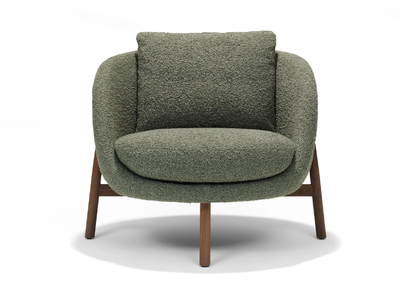 HEATH - Fabric armchair with armrests _ Linteloo