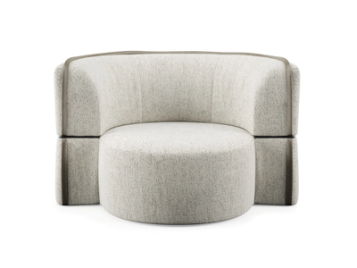 SOFT ISLAND - Upholstered fabric armchair with armrests _ Liu Jo Living Collection