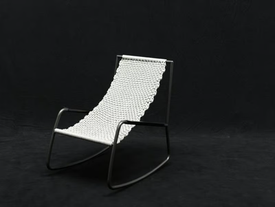 FLOW - Rocking fabric garden armchair _ Living Divani