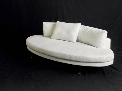 FLOYD-HI - Fabric bench with back _ Living Divani