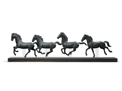 GALLOPING HERD HORSES - Porcelain sculpture _ Lladró