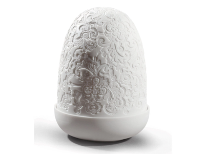 LACE DOME - LED rechargeable porcelain table lamp _ Lladró