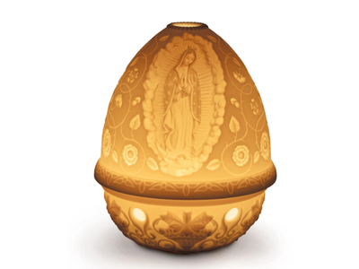 OUR LADY OF GUADALUPE - Cordless porcelain table lamp _ Lladró