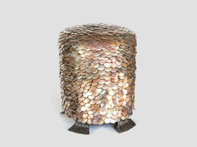 FISH - Low stainless steel stool _ LO Contemporary