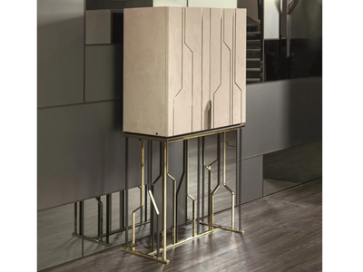 GINZA BAR - Leather bar cabinet with integrated lighting _ Longhi