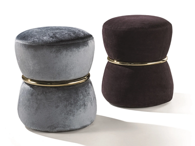 RIVER - Upholstered fabric pouf _ Longhi