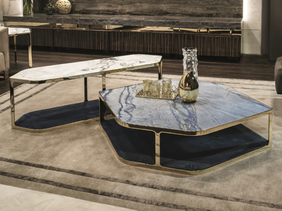TILES - Low hexagonal coffee table _ Longhi