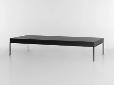 LEVARE - Rectangular leather coffee table _ Lorenzo Tondelli