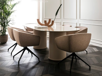 ARCHETIPO - Oval glass table _ L'Ottocento