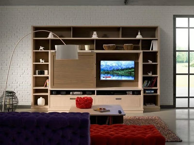 CALENDARIO INDUSTRIAL CHIC - Freestanding wooden TV wall system _ L'Ottocento