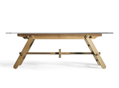 COMPASSO - Height-adjustable ash table _ L'Ottocento