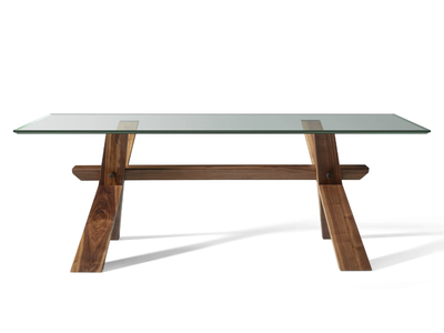 DECIMO - Custom wood and glass table _ L'Ottocento