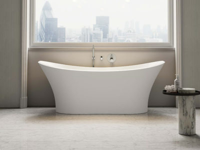 AMALFI - Freestanding oval Resin Stone bathtub _ LUSSO