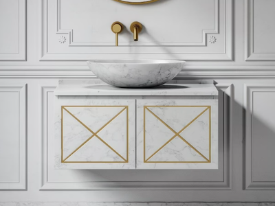ELEGANCE - Countertop oval single Carrara marble washbasin _ LUSSO