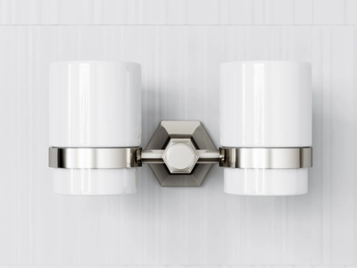 ETON - Wall-mounted double ceramic toothbrush holder _ LUSSO