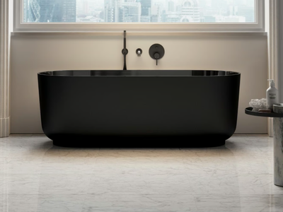 HUTTON - Freestanding oval Resin Stone bathtub _ LUSSO