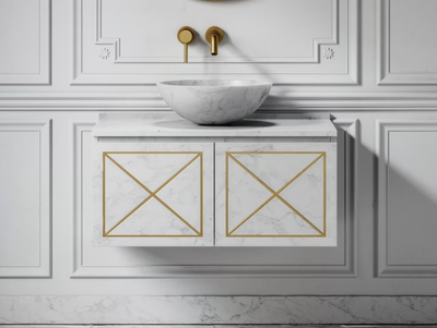 ITALIA - Countertop round single Carrara marble washbasin _ LUSSO