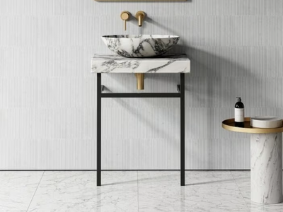 LOMAZZO - Single Arabescato marble washbasin countertop _ LUSSO