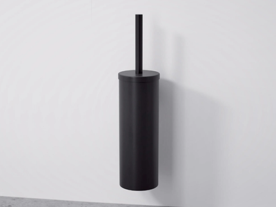 LUXE - Wall-mounted stainless steel toilet brush _ LUSSO