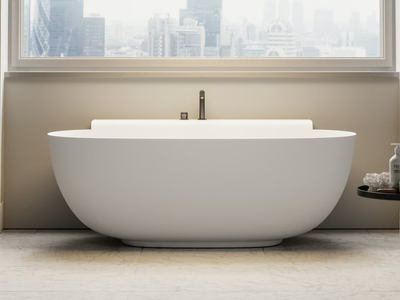 MARNI - Freestanding oval Resin Stone bathtub _ LUSSO