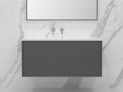 VOLINI - Resin Stone vanity unit with drawers with integrated washbasin _ LUSSO