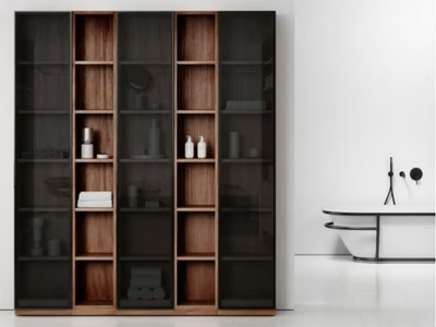 ZOTTO - Wood and glass display cabinet _ LUSSO