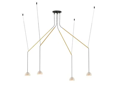 ABSIDIOLA C MOVIL 4 MINI ALABASTER - Adjustable alabaster pendant lamp _ luxcambra