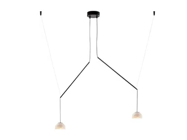 ABSIDIOLA C MOVIL MINI 2 ALABASTER - Adjustable alabaster pendant lamp _ luxcambra