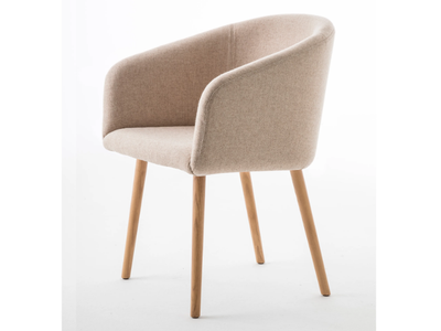 BLOOM XL - Fabric chair with armrests _ Luxy