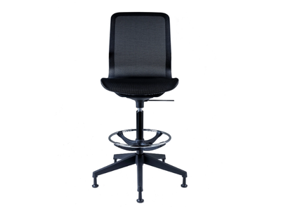 SMARTLIGHT - Height-adjustable Nylon® office stool with 5-Spoke base _ Luxy