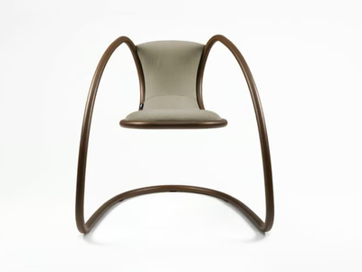 TIMELESS - Cantilever upholstered fabric chair _ Luxy