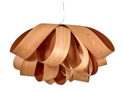 AGATHA LARGE - Handmade wood veneer pendant lamp _ LZF