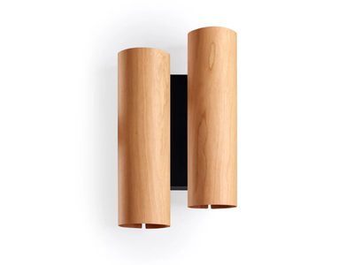 BLACK NOTE DUPLET - Handmade wood veneer wall lamp _ LZF