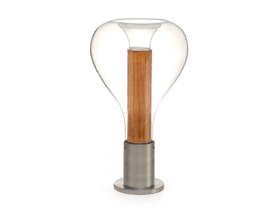 ERIS - Handmade wood veneer and glass table lamp _ LZF