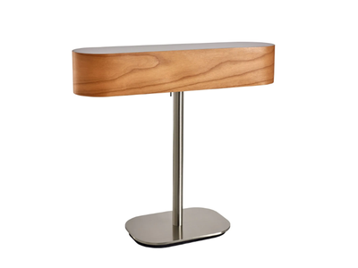 I-CLUB - Handmade wood veneer and metal table lamp _ LZF