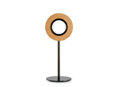 LENS - Handmade wood veneer and metal table lamp _ LZF