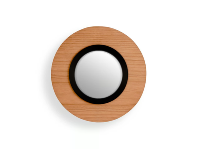 LENS - Wood veneer mirror with integrated lighting _ LZF