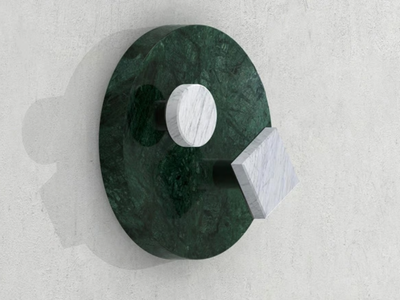 ARO MEDIUM - Wall-mounted marble coat rack _ Maami Home