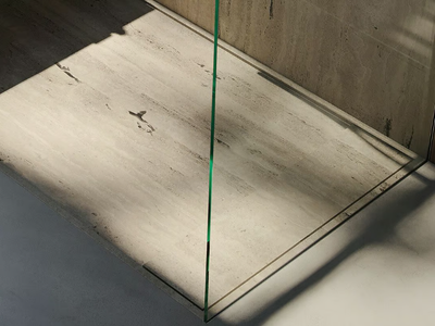 ESSAOUIRA TRAVERTINE FLUSH - Anti-slip travertine shower tray _ Maami Home
