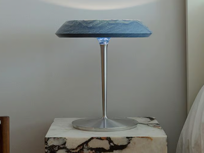 FIORE AZUL - LED marble table lamp _ Maami Home