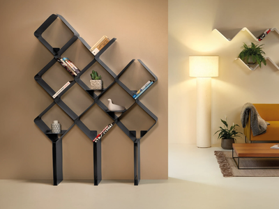 ALBURY - Wall-mounted metal bookcase _ Made Design