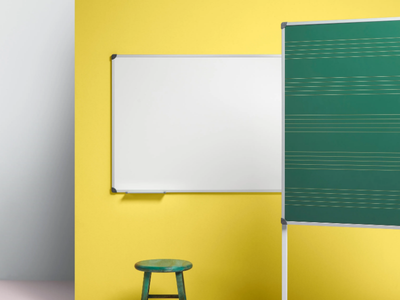 Classic magnetic board - Wall-mounted magnetic metal office whiteboard _ Made Design