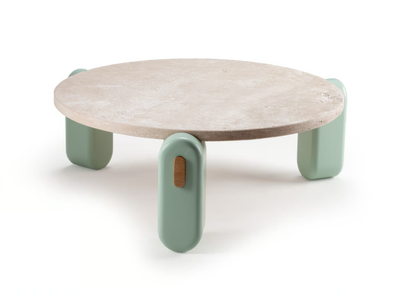 MONA - Low round travertine coffee table _ Mambo Unlimited Ideas