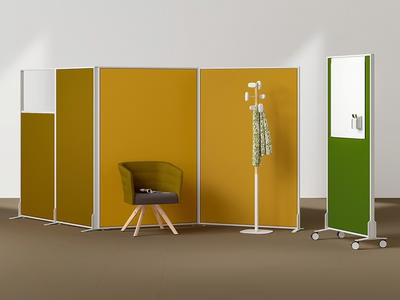 ISOLA - Freestanding mobile modular office screen _ Manade