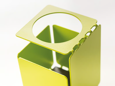 PERFO - Painted metal pen holder _ Manade