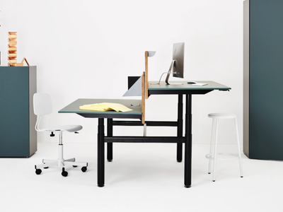 APOLLO - Height-adjustable office desk with cable management _ Manerba