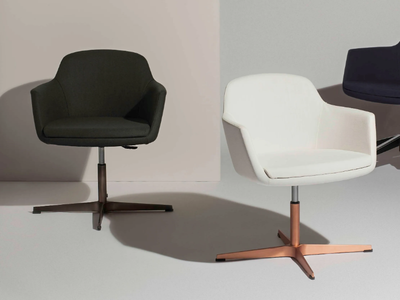 VOGUE - Swivel height-adjustable office chair with armrests _ Manerba